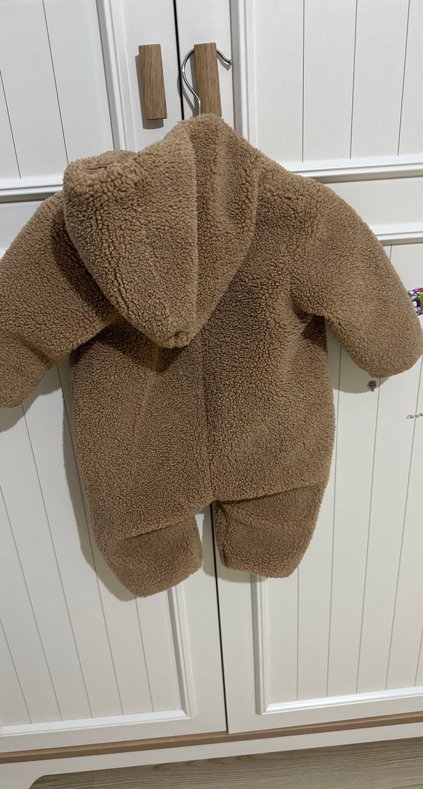 Kahverengi Kürklü Bebek Tulum - Görsel 2