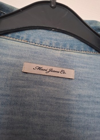 38 Beden Mavi jeans Düğmeli Uzun Kollu Kot Gömlek