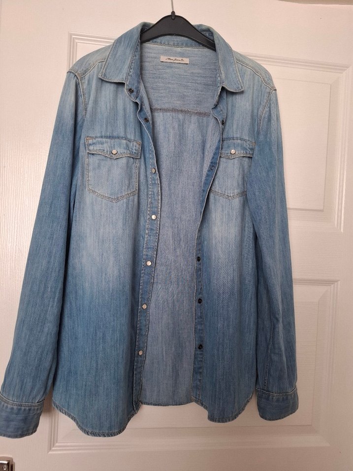 Mavi jeans Düğmeli Uzun Kollu Kot Gömlek - Görsel 2