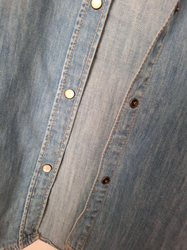 Mavi jeans Düğmeli Uzun Kollu Kot Gömlek - Görsel 5