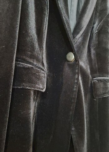 Herry Siyah Süet Kadın Blazer Ceket