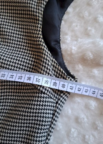 Kolsuz, V Yaka Gri Midi Elbise - Görsel 6