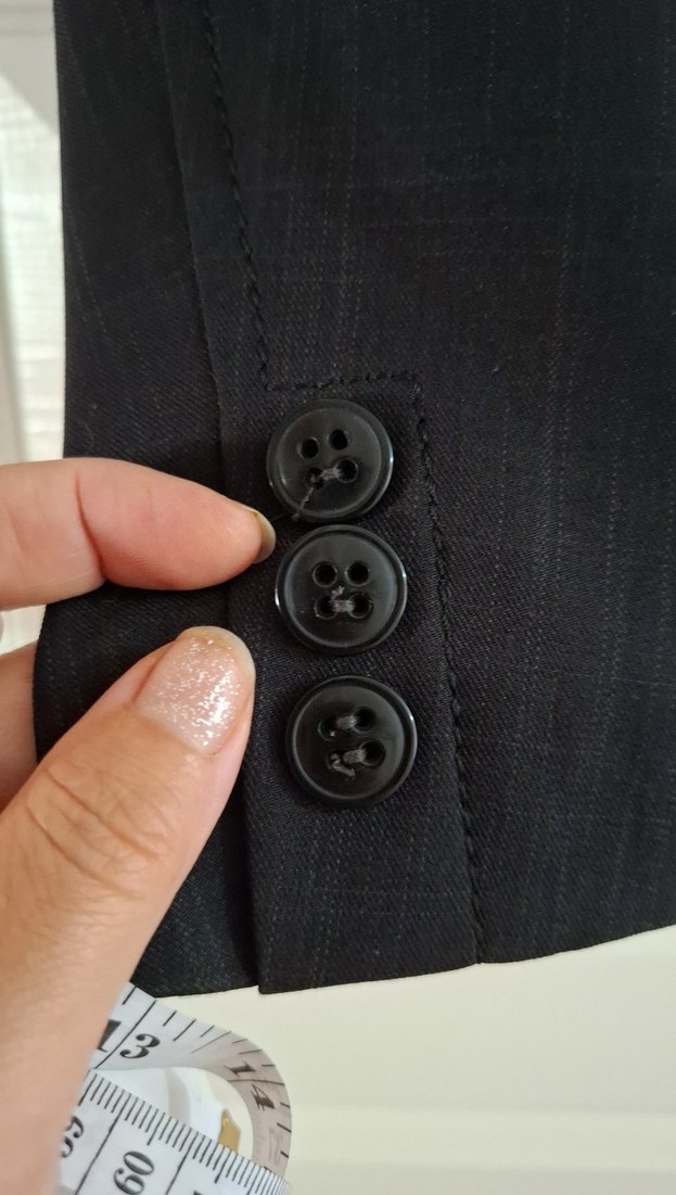 Siyah Düğmeli Kadın Blazer Ceket - Görsel 4