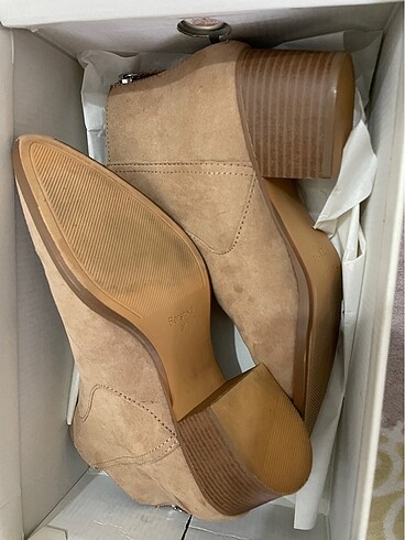 37 Beden camel Renk Bershka süet bootie