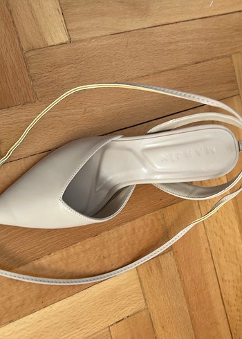 37 Beden ten rengi Renk Bej Deri Bağcıklı İnce Topuklu Stiletto Kadın Ayakkabı