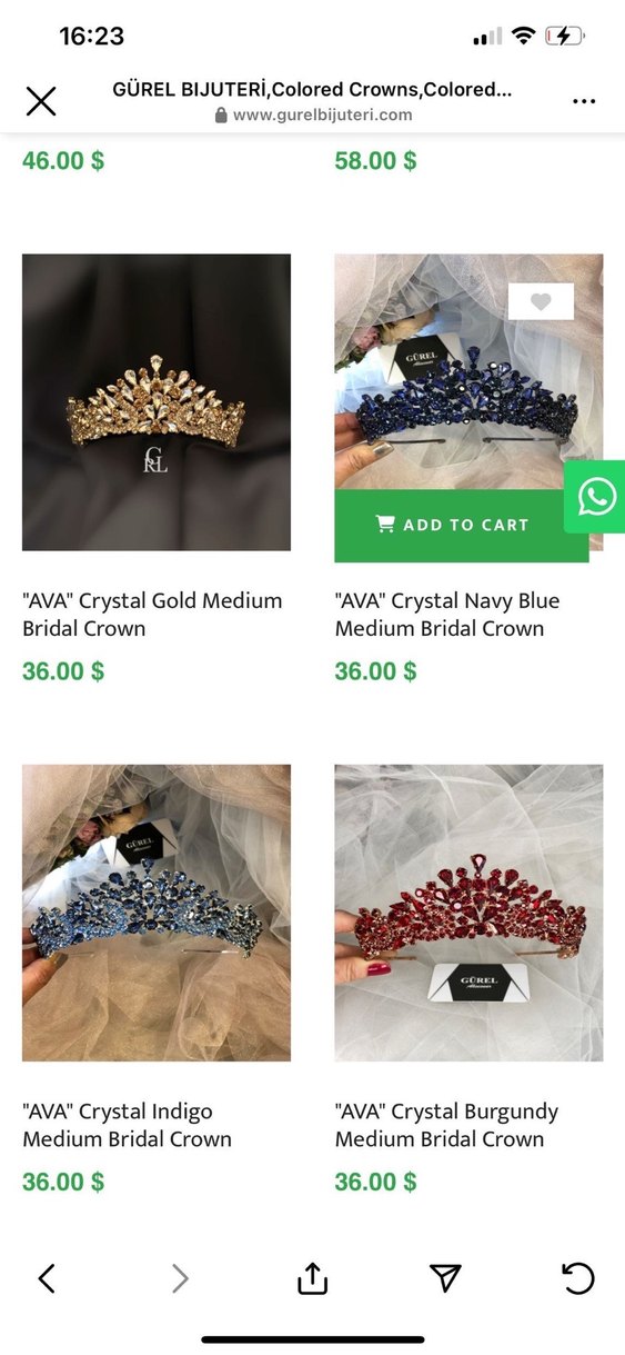 Kırmızı Cam Taşlı Abiye Taç ve Küpe Seti - Görsel 3