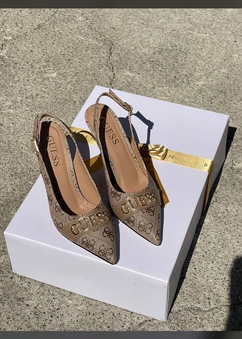 Kahverengi Desenli Yüksek Topuklu Stiletto