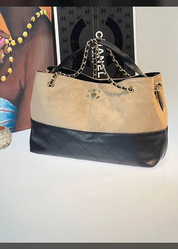 Chanel Zincir Detaylı Siyah Chanel Deri Çanta