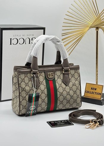 Kahverengi Baskılı Kadın Omuz Çantası - Görsel 9