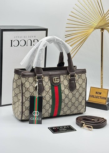 Kahverengi Baskılı Kadın Omuz Çantası - Görsel 8