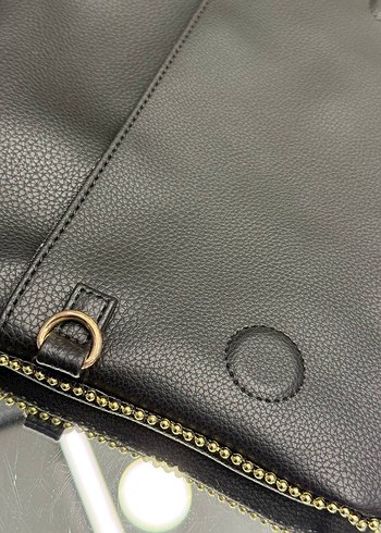 Bej Deri Nakışlı Fermuarlı Kadın Çapraz Çanta - Görsel 12