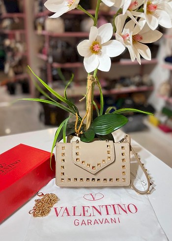 Bordo Deri Kadın Çanta - Valentino Garavani - Görsel 7