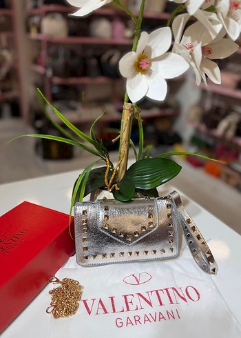 Bordo Deri Kadın Çanta - Valentino Garavani - Görsel 3