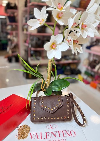 Bordo Deri Kadın Çanta - Valentino Garavani - Görsel 5