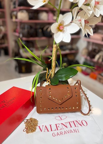 Bordo Deri Kadın Çanta - Valentino Garavani - Görsel 8