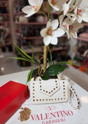 Bordo Deri Kadın Çanta - Valentino Garavani - Görsel 6