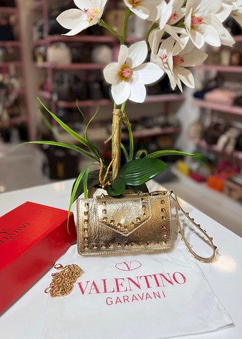 Bordo Deri Kadın Çanta - Valentino Garavani - Görsel 9