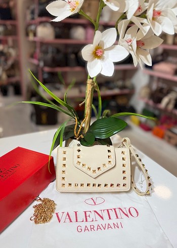 Bordo Deri Kadın Çanta - Valentino Garavani - Görsel 4