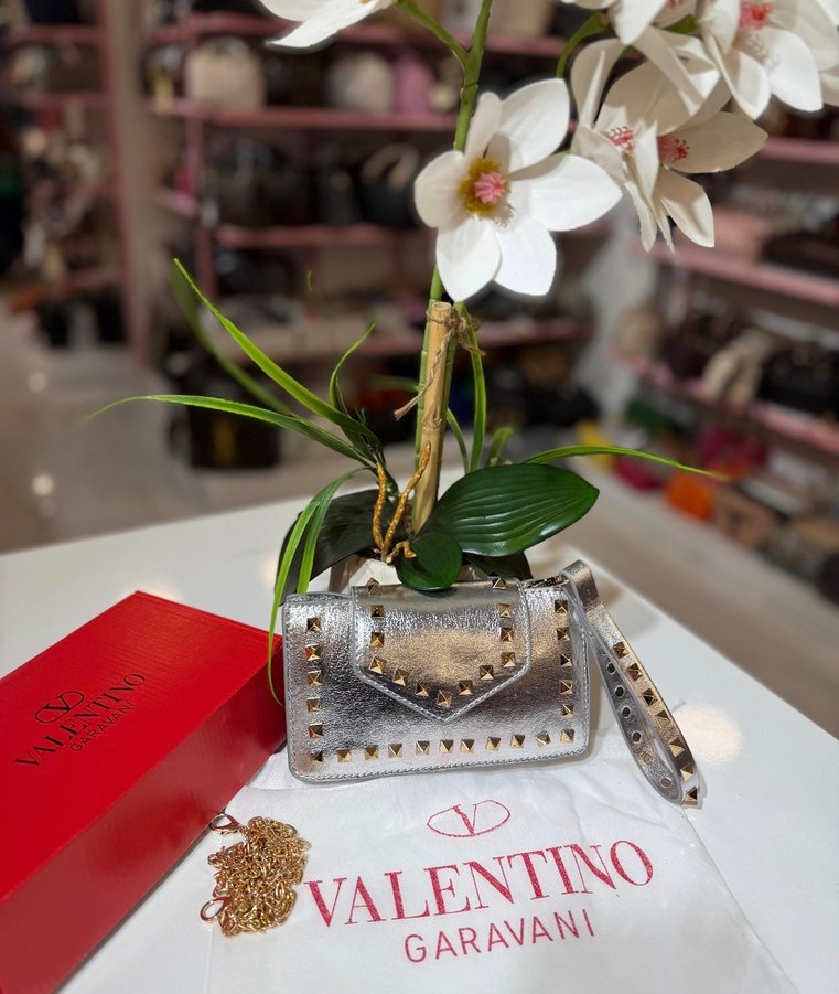 Bordo Deri Kadın Çanta - Valentino Garavani - Görsel 3