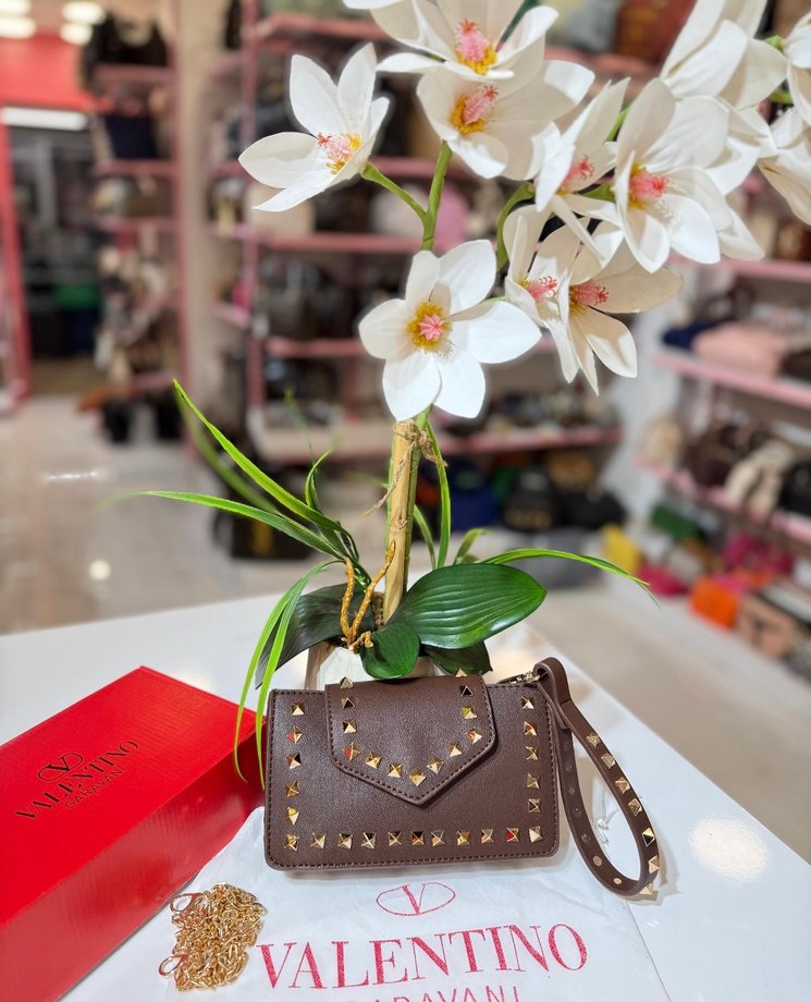 Bordo Deri Kadın Çanta - Valentino Garavani - Görsel 5