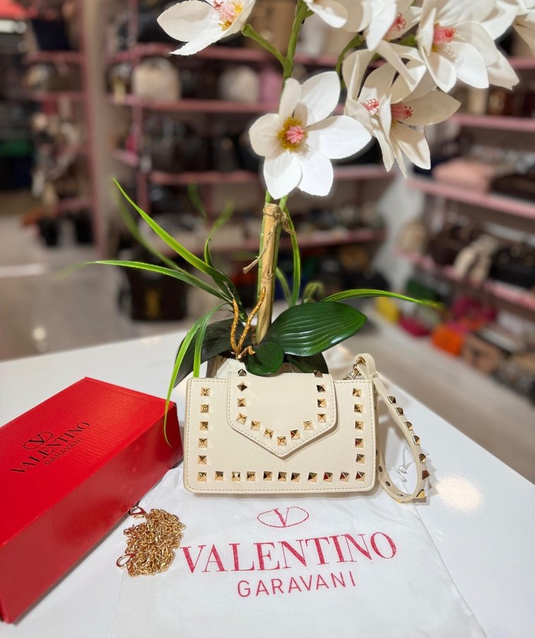 Bordo Deri Kadın Çanta - Valentino Garavani - Görsel 4