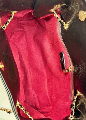 Zincir Detaylı Kahverengi Süet Kadın Çanta - Görsel 16