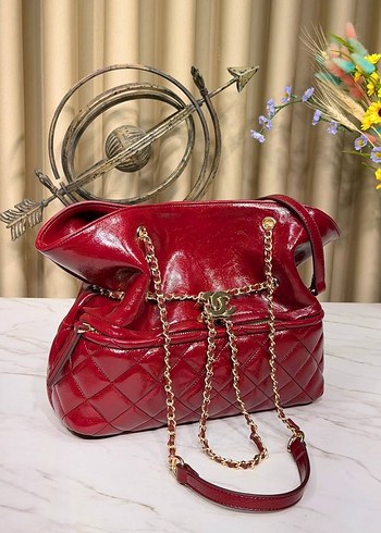 Zincir Detaylı Kahverengi Süet Kadın Çanta - Görsel 10