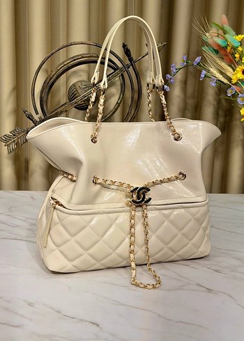 Zincir Detaylı Kahverengi Süet Kadın Çanta - Görsel 14