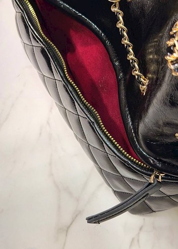 Zincir Detaylı Kahverengi Süet Kadın Çanta - Görsel 15