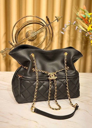 Zincir Detaylı Kahverengi Süet Kadın Çanta - Görsel 11