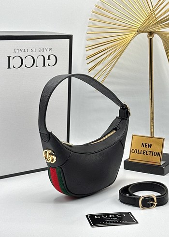 Kahverengi Deri Kemerli Kadın Çanta - Görsel 6