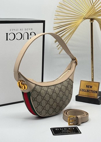 Kahverengi Deri Kemerli Kadın Çanta - Görsel 9