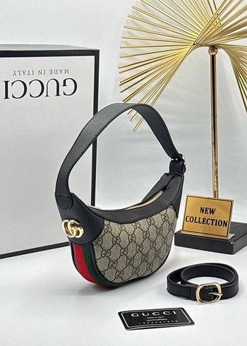 Kahverengi Deri Kemerli Kadın Çanta - Görsel 3