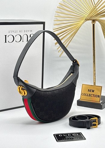 Kahverengi Deri Kemerli Kadın Çanta - Görsel 2