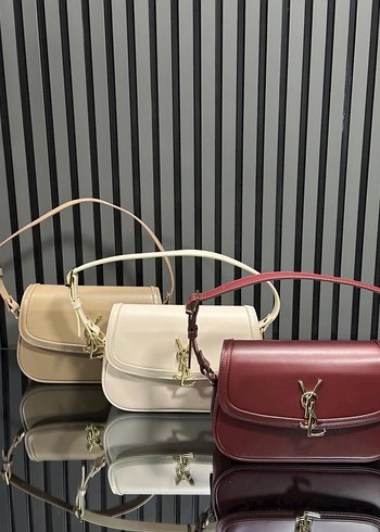 Burgundy Deri Kadın Çanta - Parisian Stili - Görsel 2