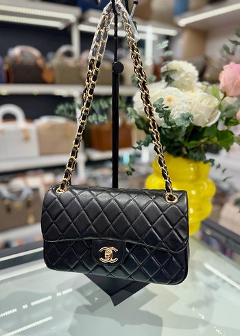 Zincir Detaylı Siyah Deri Kadın Çanta - Görsel 2