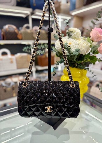 Zincir Detaylı Siyah Deri Kadın Çanta - Görsel 3