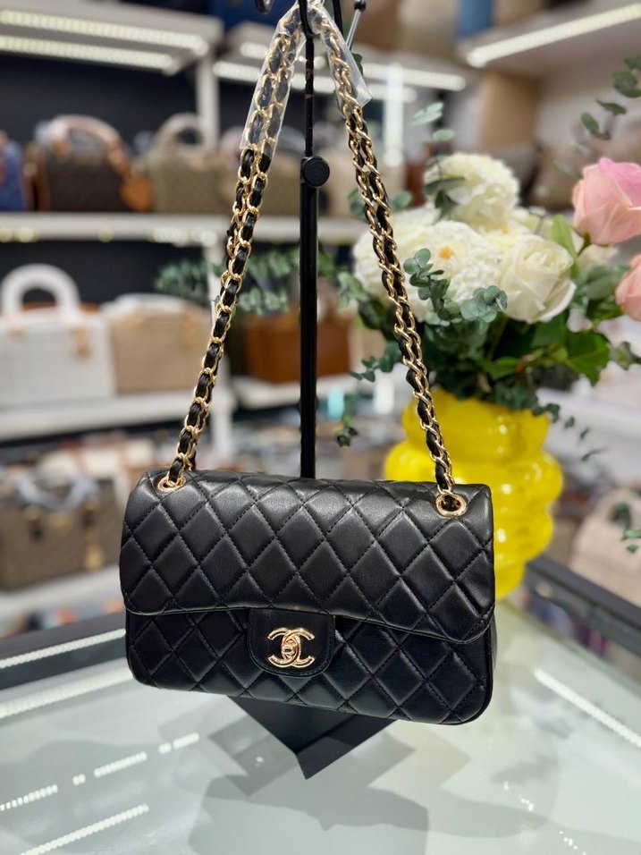 Zincir Detaylı Siyah Deri Kadın Çanta - Görsel 2