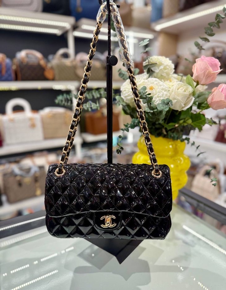 Zincir Detaylı Siyah Deri Kadın Çanta - Görsel 3