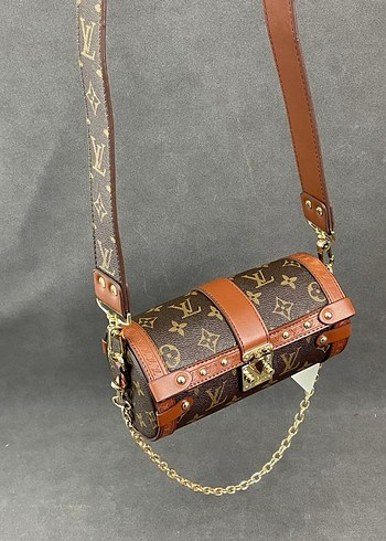 Kahverengi Baskılı Deri Kadın Çanta - Görsel 2