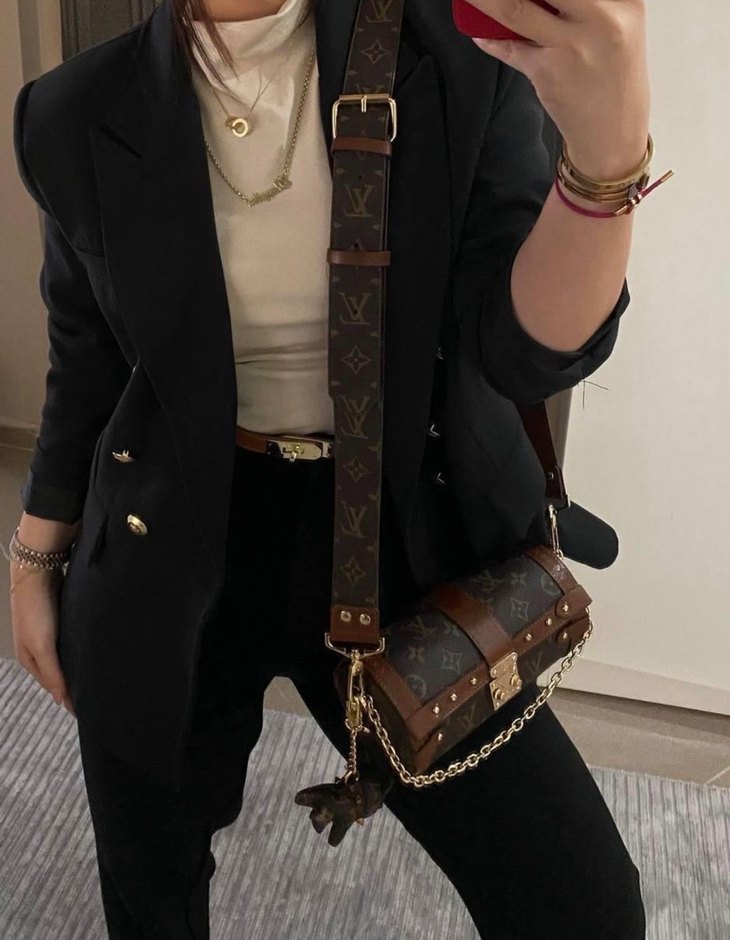 Kahverengi Baskılı Deri Kadın Çanta - Görsel 3