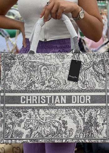 Christian Dior Gri Desenli Kadın Çanta