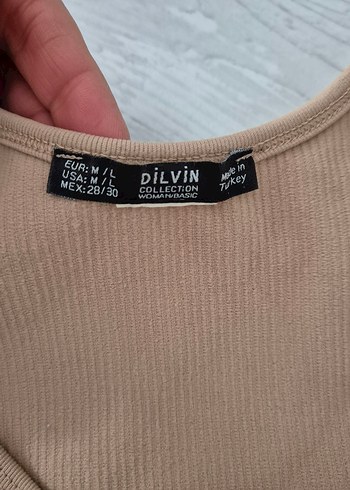 Bej Uzun Kollu Crop Top - Görsel 2