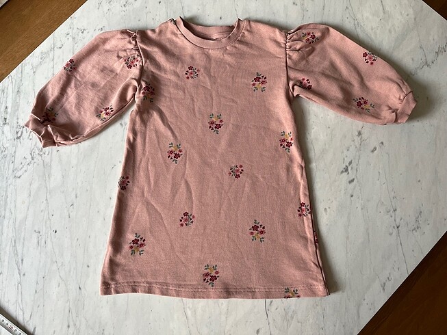 H&M Pembe Çiçek Desenli Elbise (2-3 Yaş)