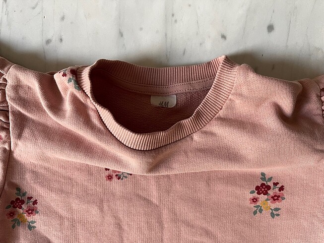 24-36 Ay Beden H&M Pembe Çiçek Desenli Elbise (2-3 Yaş)