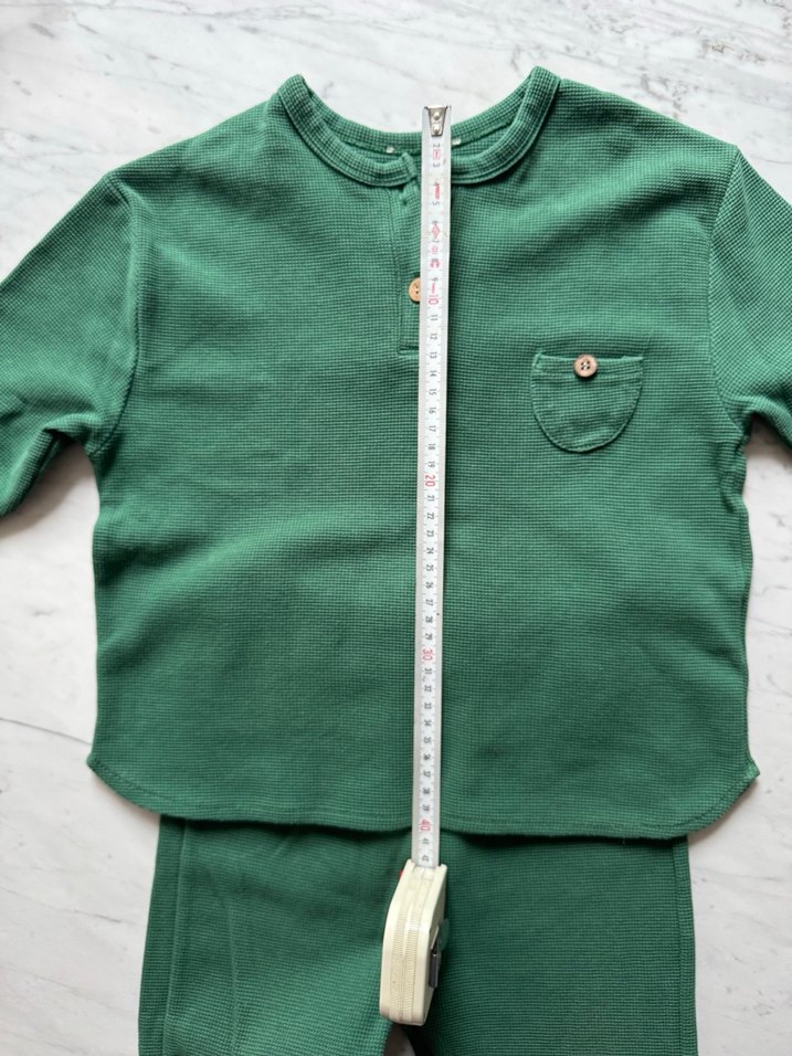 Cigit Düğmeli Yeşil Renk Alt-Üst Takım - Görsel 4
