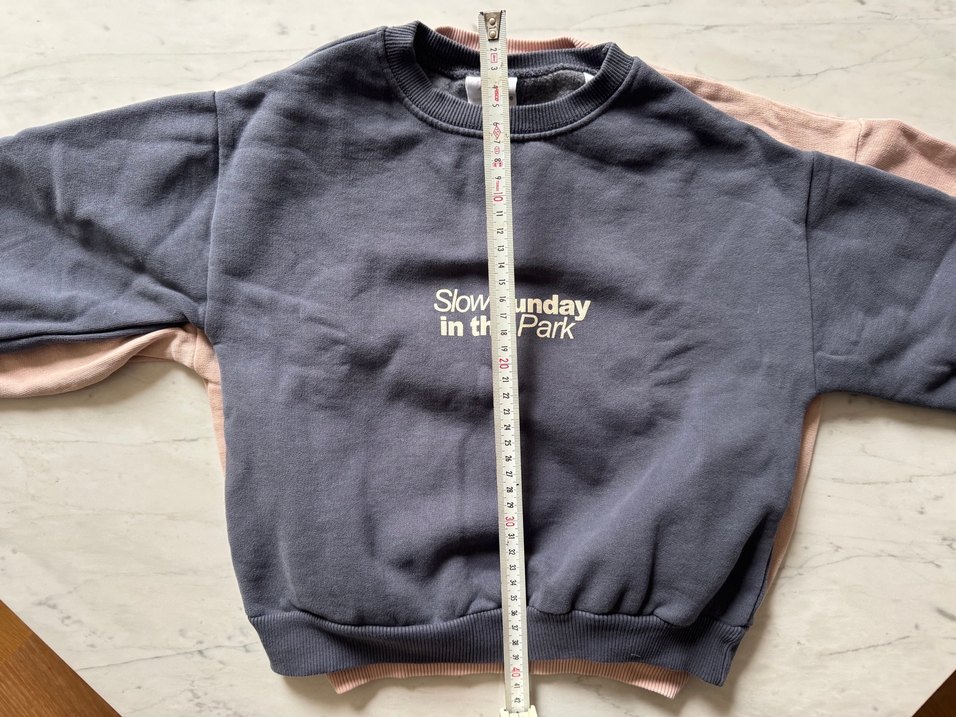 Zara Ön-Arka Baskılı Koyu Gri Sweatshirt - Görsel 3