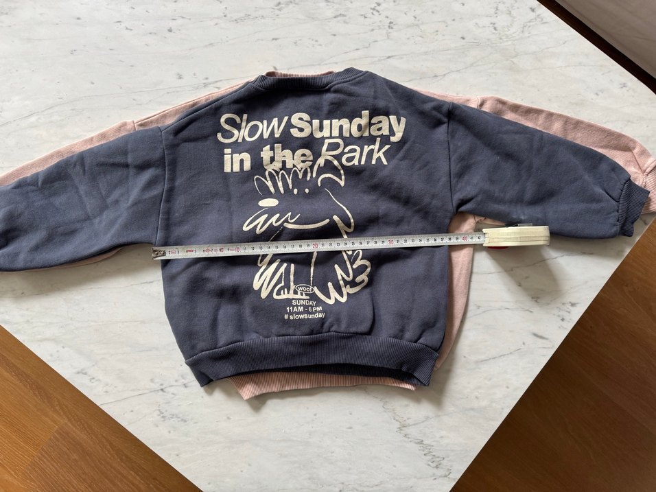 Zara Ön-Arka Baskılı Koyu Gri Sweatshirt - Görsel 4