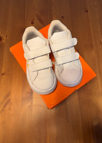 Adidas Kız Çocuk Beyaz Cırt Cırtlı Spor Ayakkabı