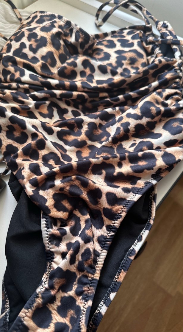 Bodysuit büstiyer Leopar Desenli Uzun Askılı - Görsel 3